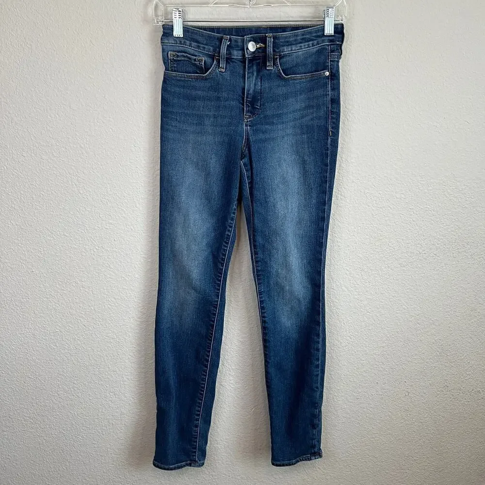 Athleta Sculptek Jeans Women's 25 High Rise Skinny Leg Azure Wash Stretch Denim